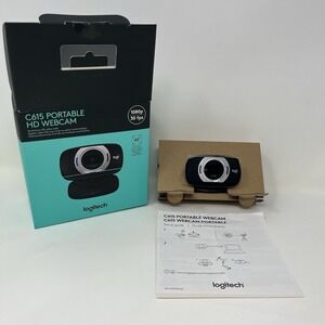 Logitech C615 Portable HD Webcam 1080p Autofocus Foldable Design USB 960-000733
